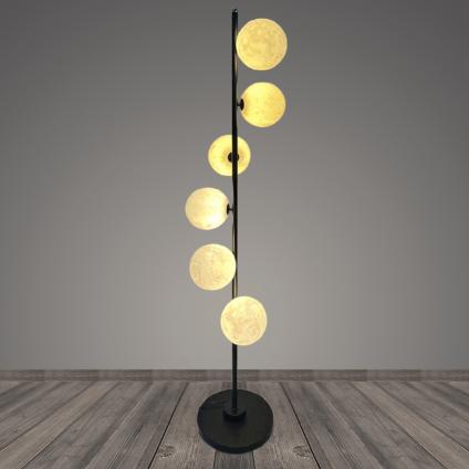 Торшер T2174 BK черный/белый плафон пластик 6x12W G9 h1450, BTH